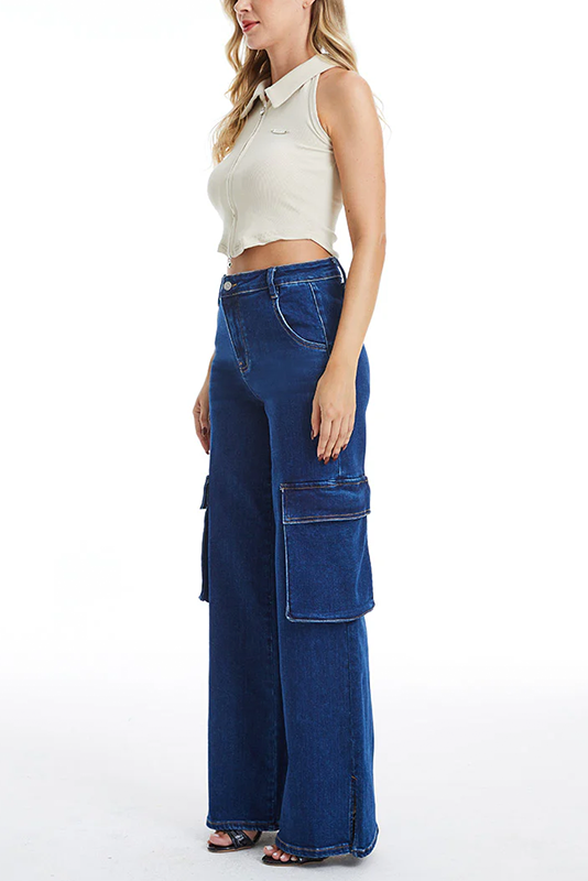 High Rise Wide Leg Flare Jeans