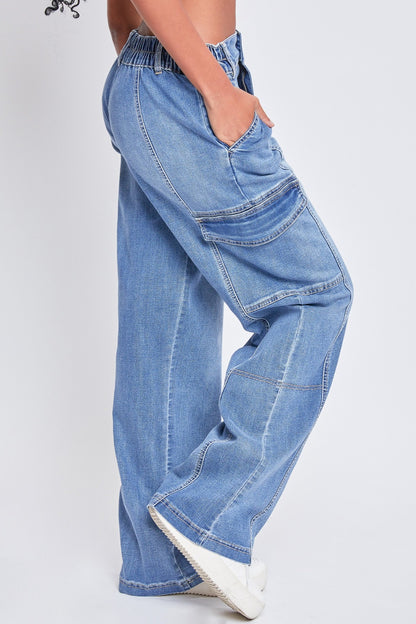 Jeanswear High-Rise Straight Cargo Jeans