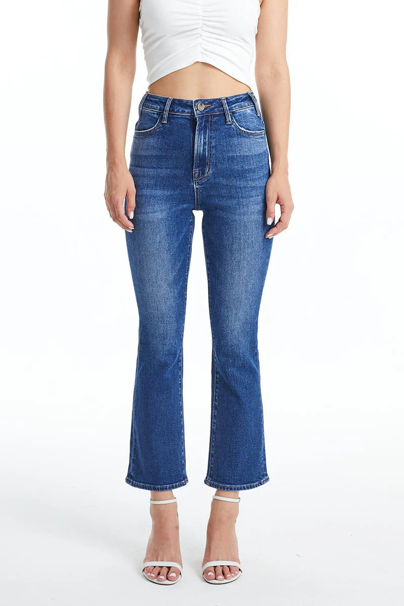 High Rise Straight Leg Crop Jeans