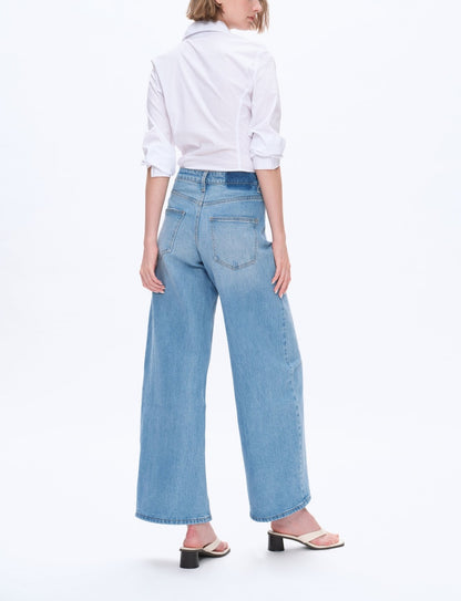 High Rise Wide Leg Denim Jeans