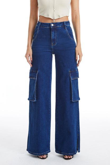 High Rise Wide Leg Flare Jeans