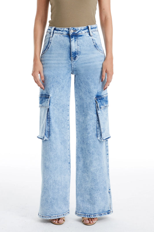 High Rise Wide Leg Flare Jeans