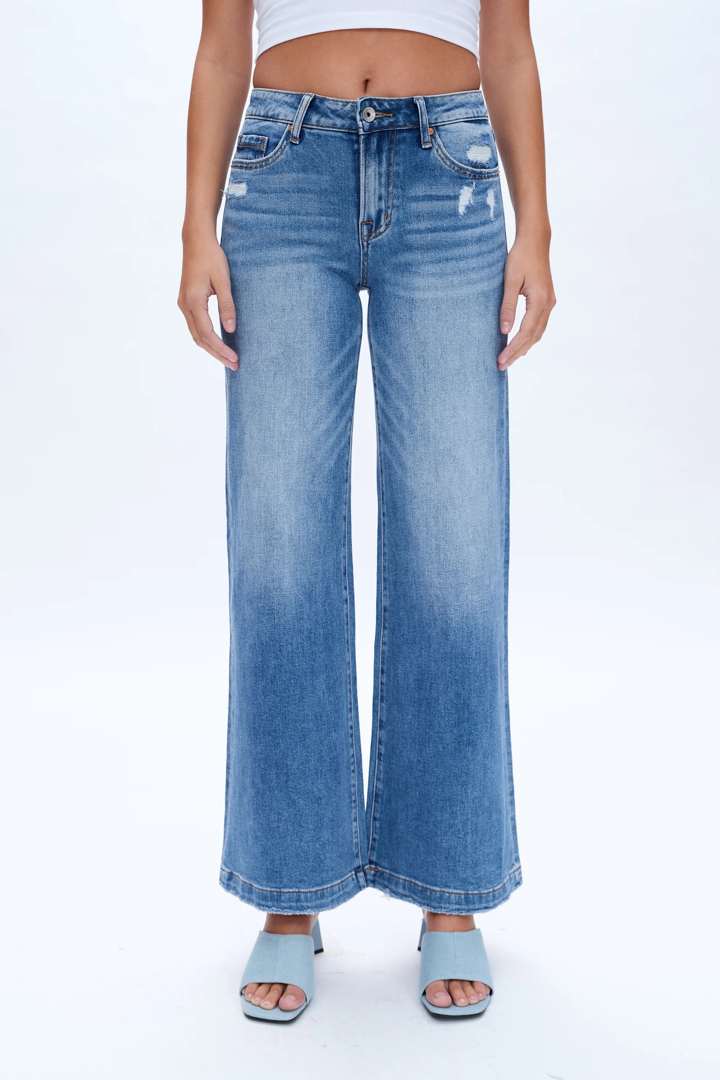 High Rise Wide Leg Jeans