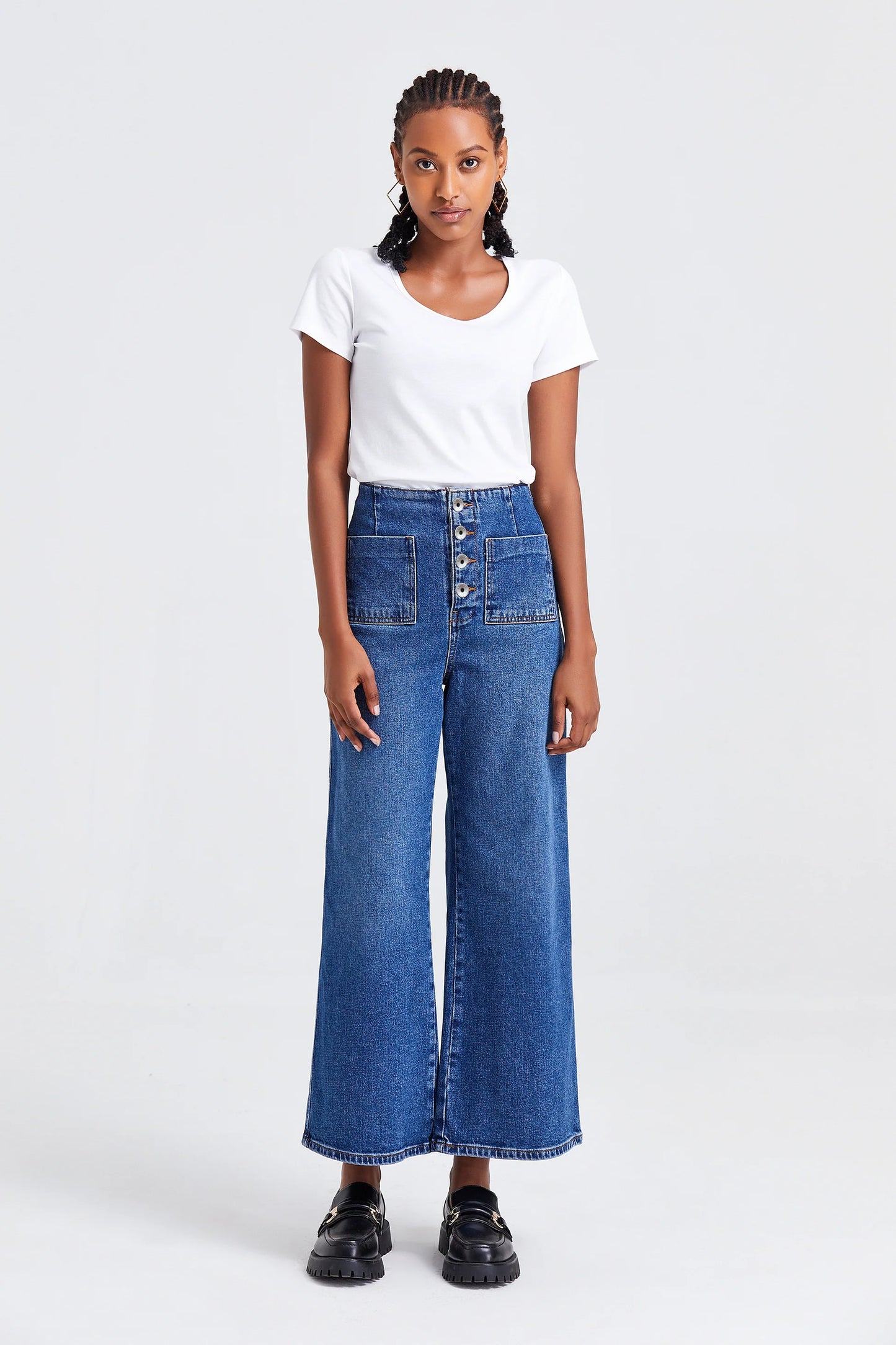 High Rise Wide Leg Jeans