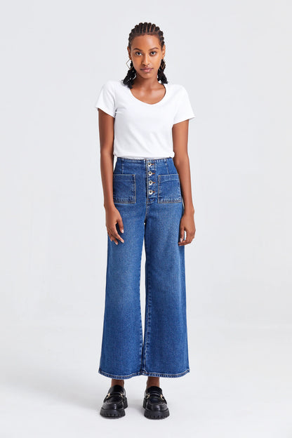 High Rise Wide Leg Jeans