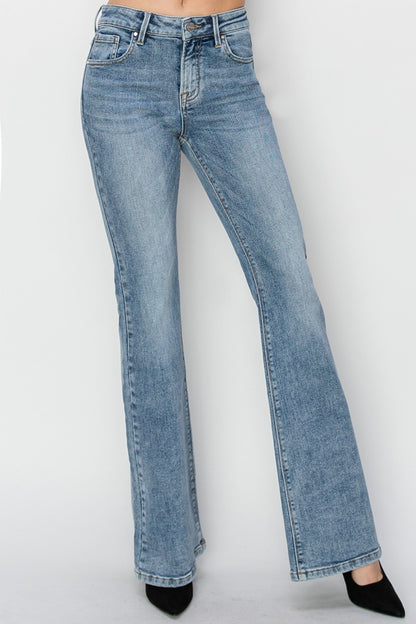 Full Size Mid Rise Bootcut Jeans