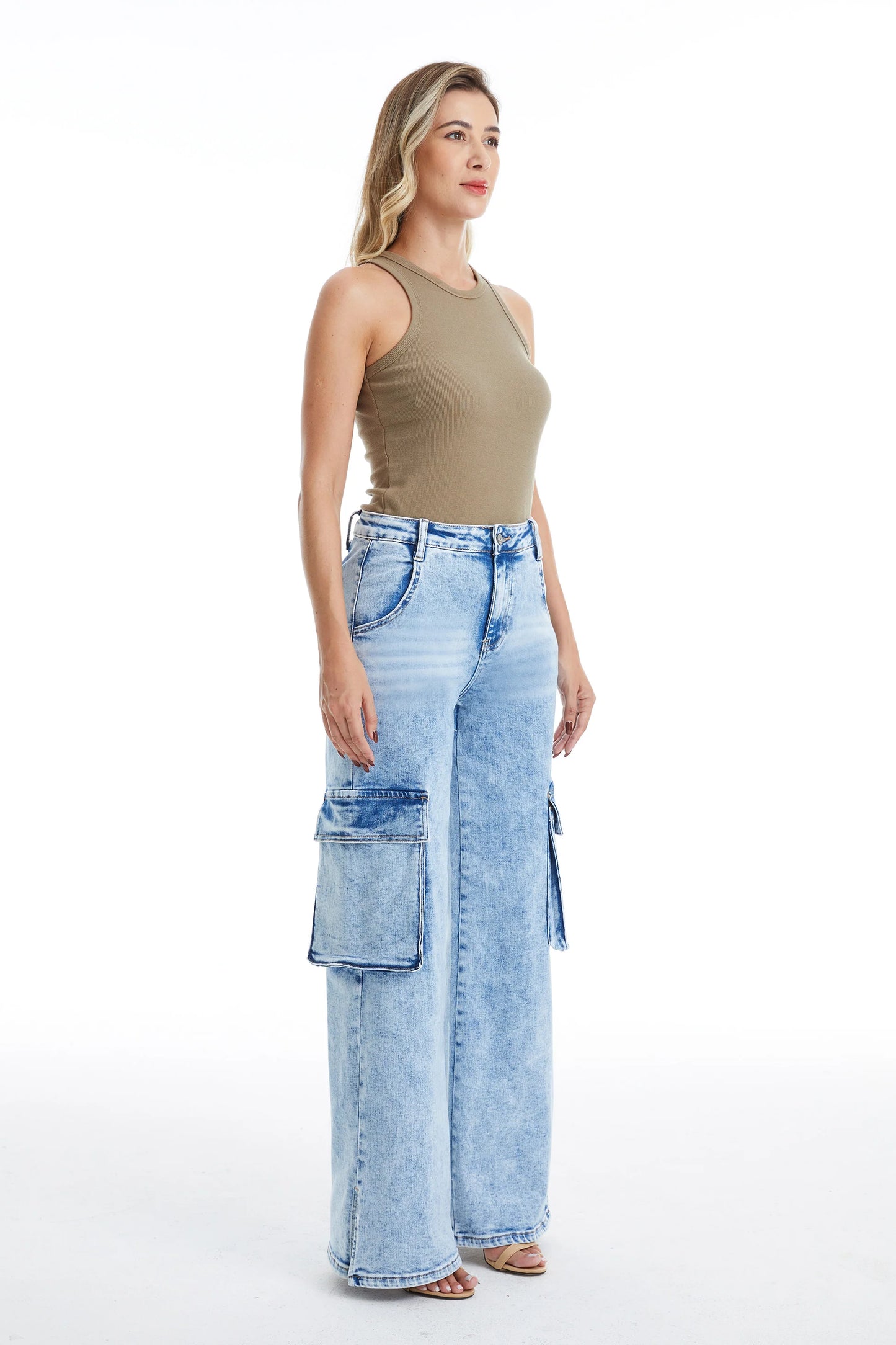 High Rise Wide Leg Flare Jeans