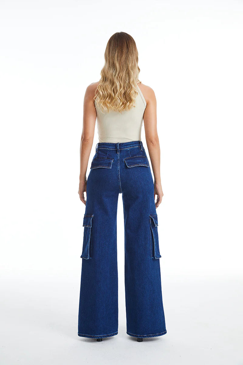 High Rise Wide Leg Flare Jeans