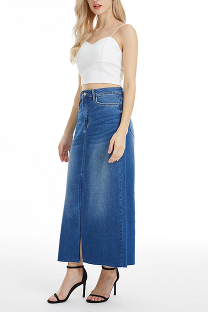 Midi Skirt With Invisible Zip/Slit