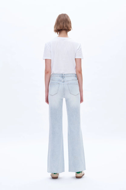 High Rise Wide Leg Straight Jeans