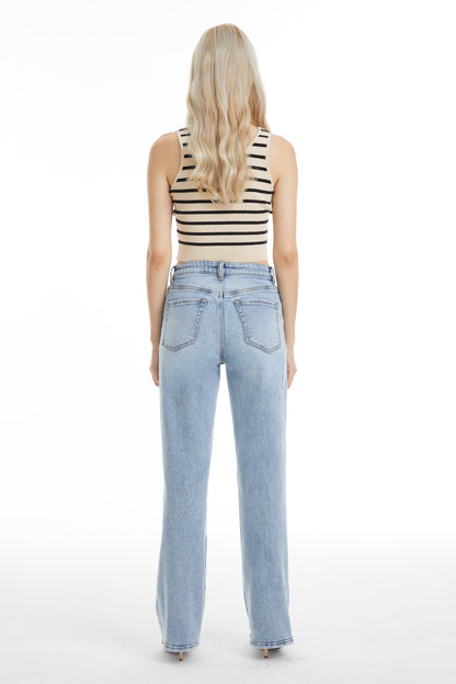 High Rise Relaxed Straight Jeans