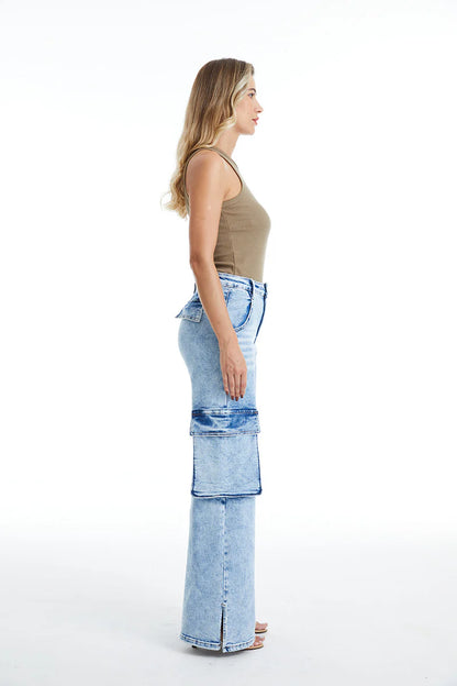 High Rise Wide Leg Flare Jeans