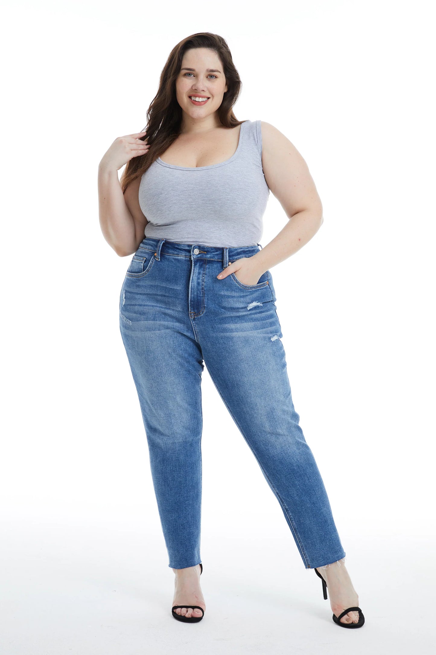 High Rise Skinny Jeans Plus Size