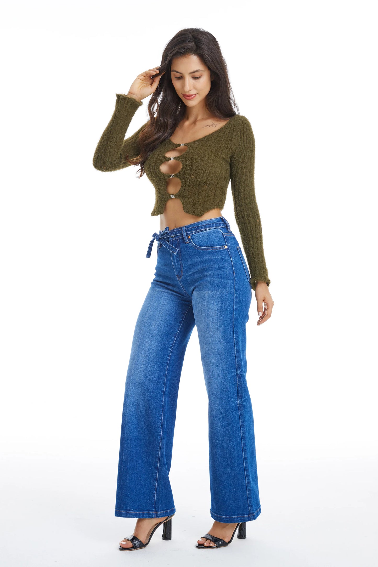 High Rise Wide Leg Jeans