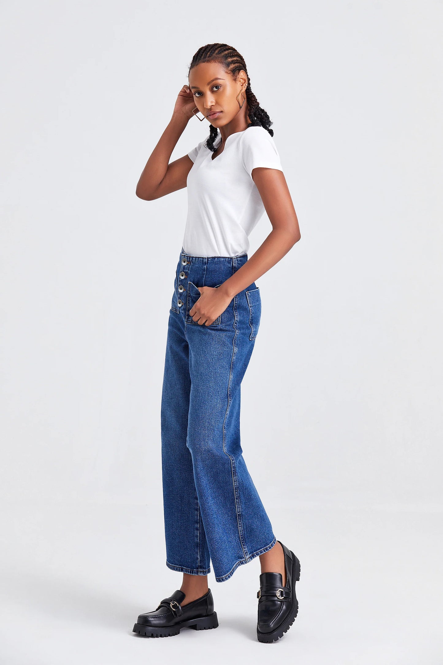 High Rise Wide Leg Jeans