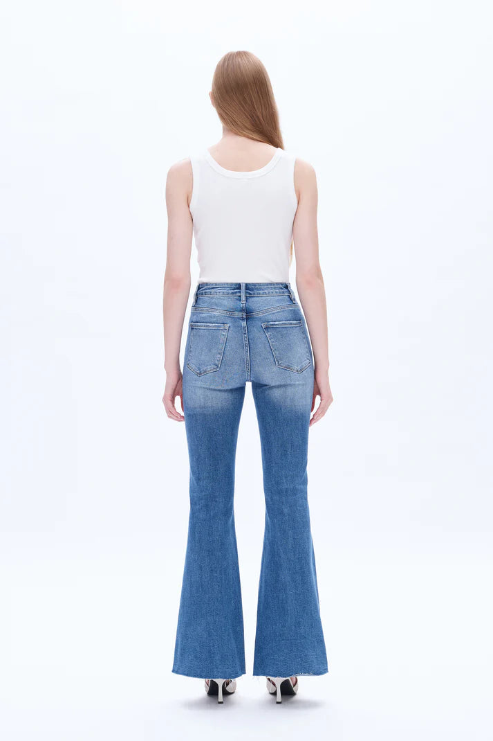 Stretchy Southern High Waisted Flared Jeans