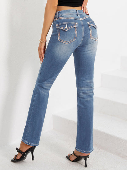 New Summer Fashion Slim Straight Jeans