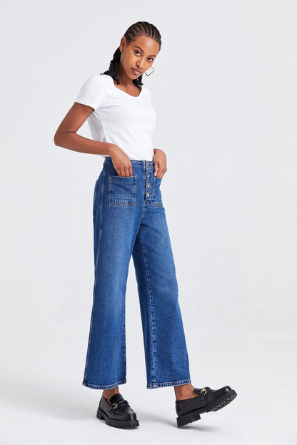 High Rise Wide Leg Jeans