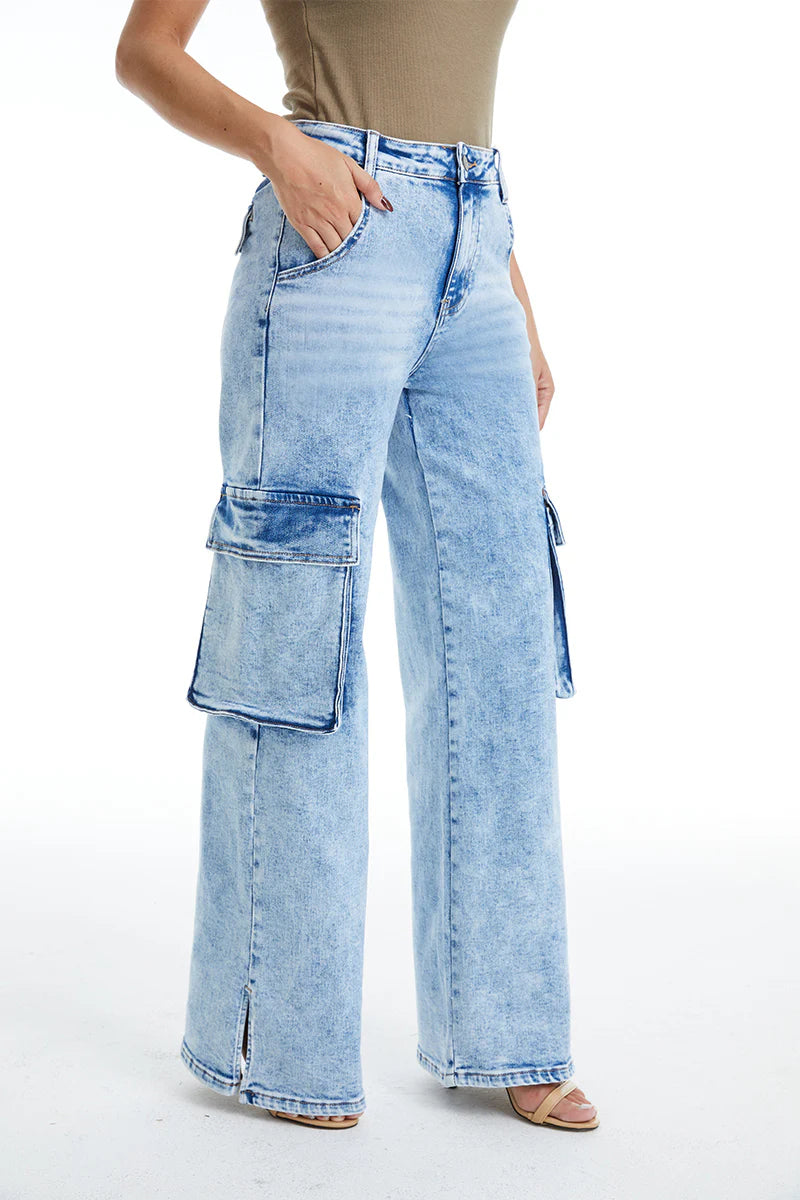 High Rise Wide Leg Flare Jeans