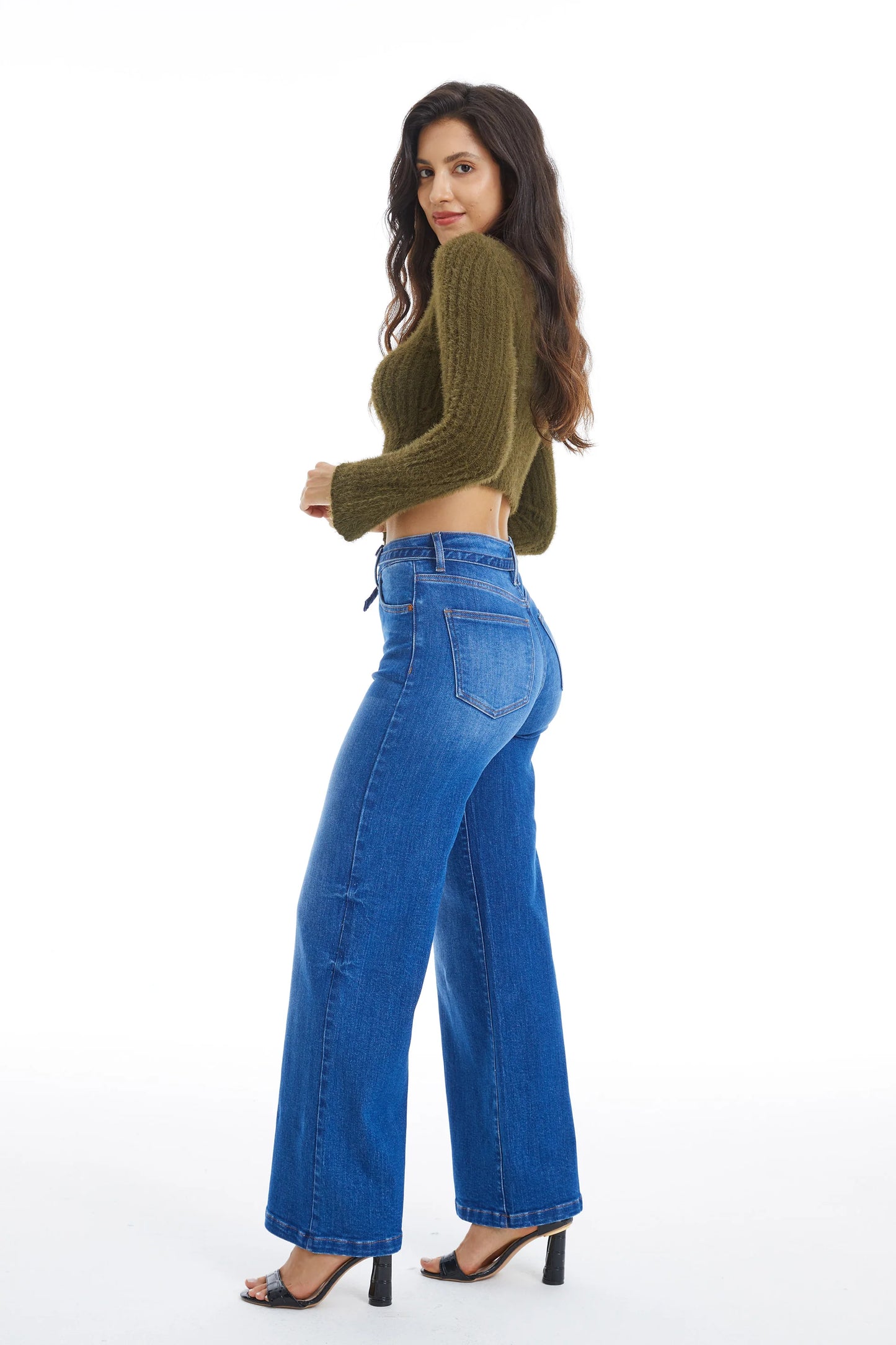 High Rise Wide Leg Jeans