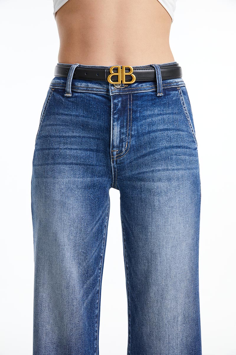 High Rise Straight Leg Jeans