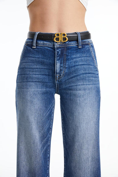 High Rise Straight Leg Jeans