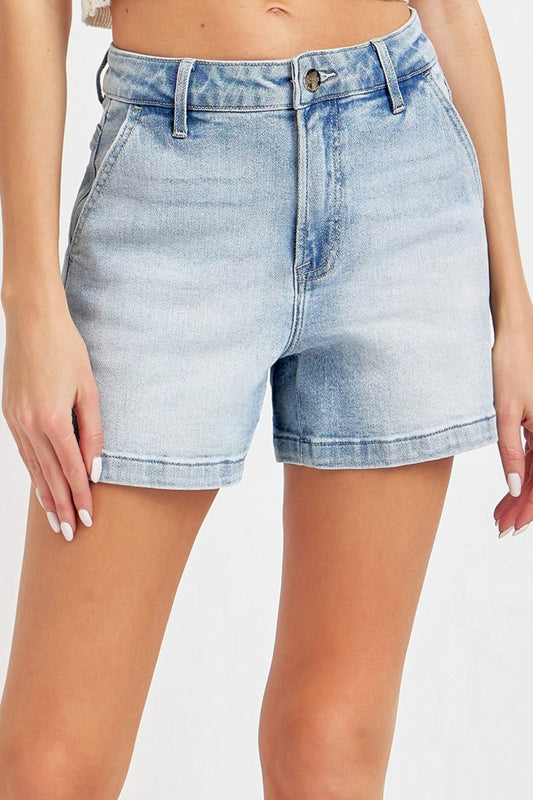 Full Size High Rise Denim Shorts