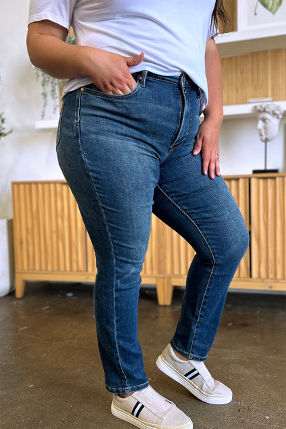 Full Size Tummy Control High Waist Slim Jeans