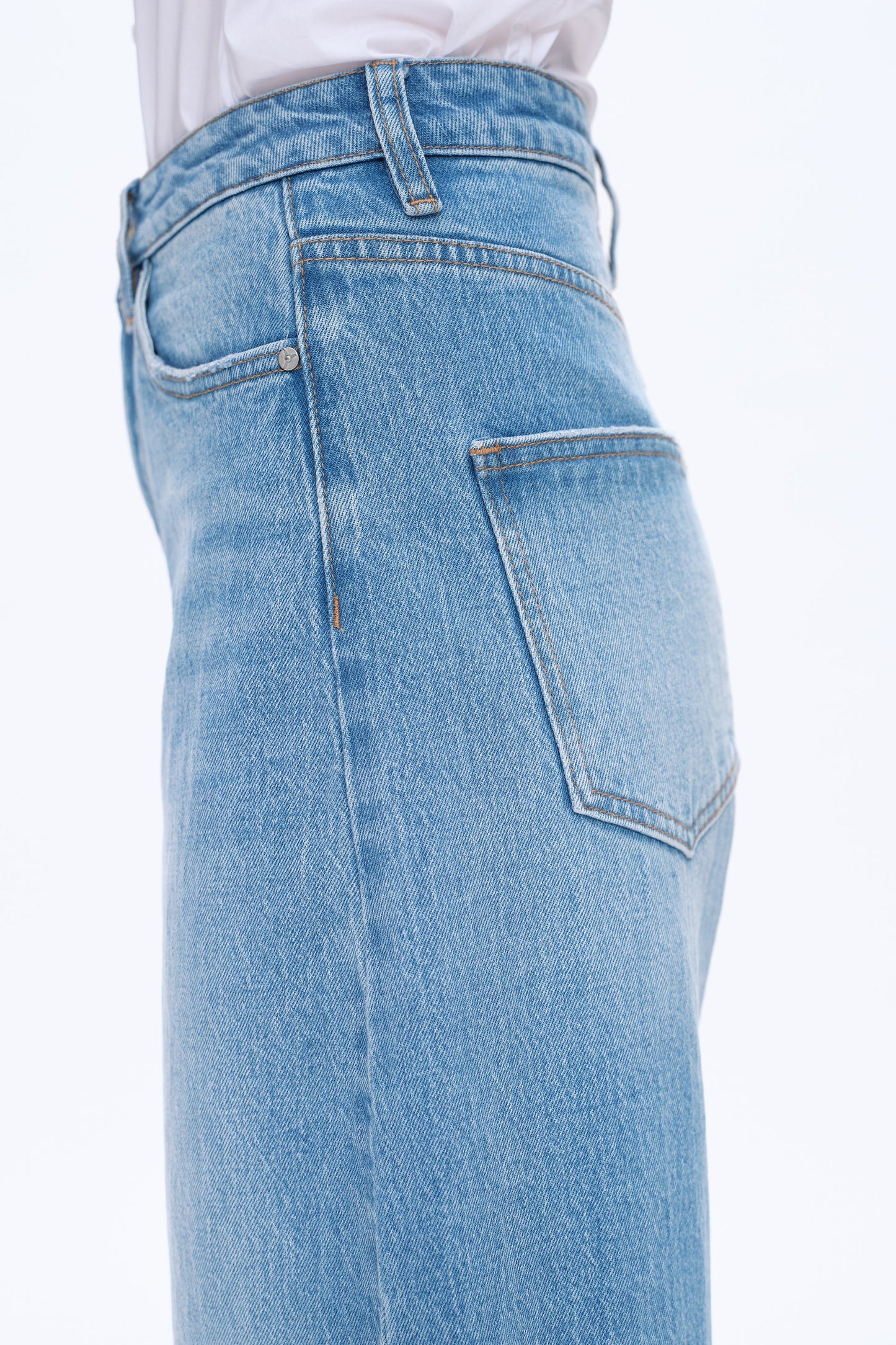 High Rise Wide Leg Denim Jeans