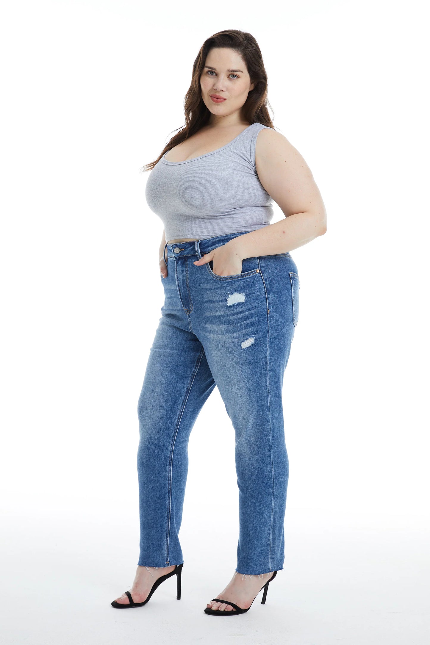 High Rise Skinny Jeans Plus Size