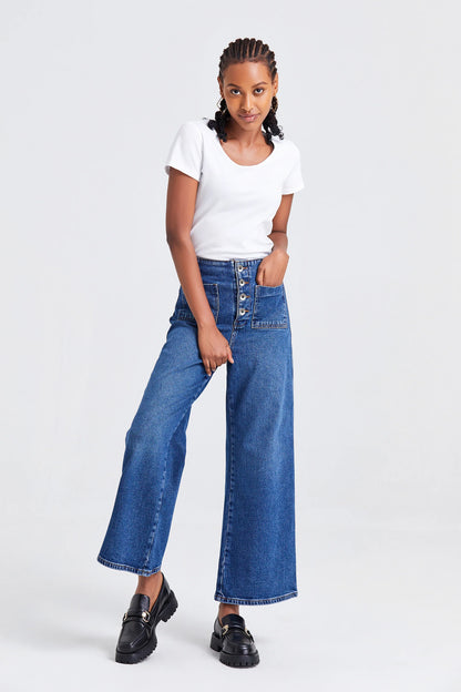 High Rise Wide Leg Jeans