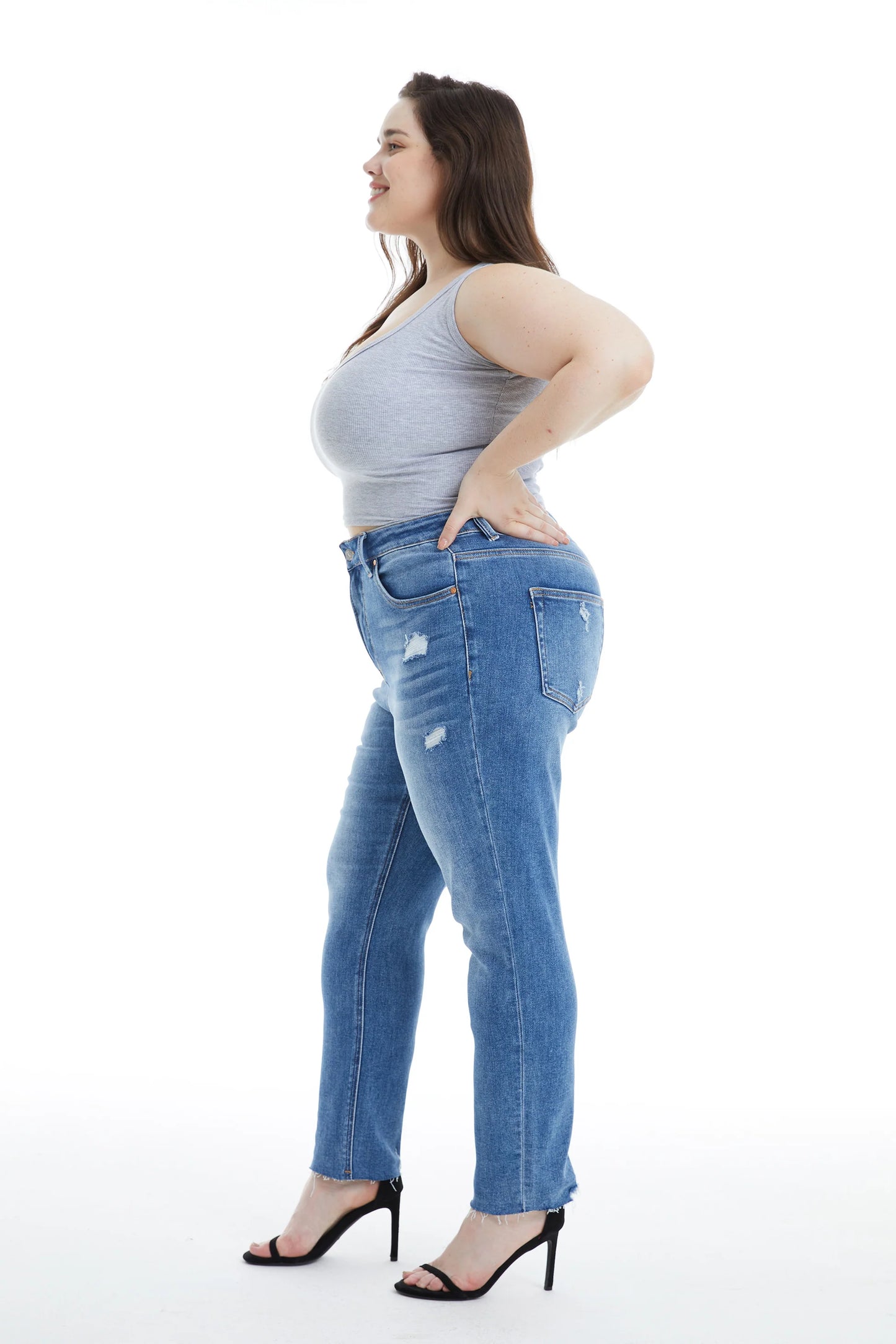 High Rise Skinny Jeans Plus Size