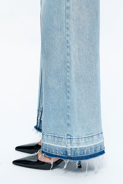 Mid Rise Wide Leg Jeans