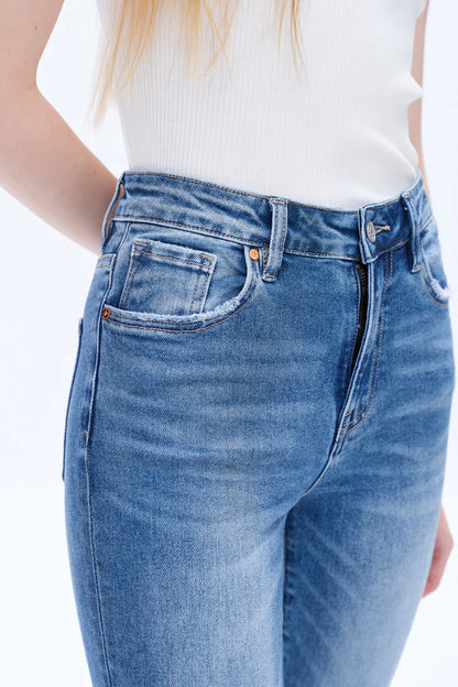 Stretchy Southern High Waisted Flared Jeans