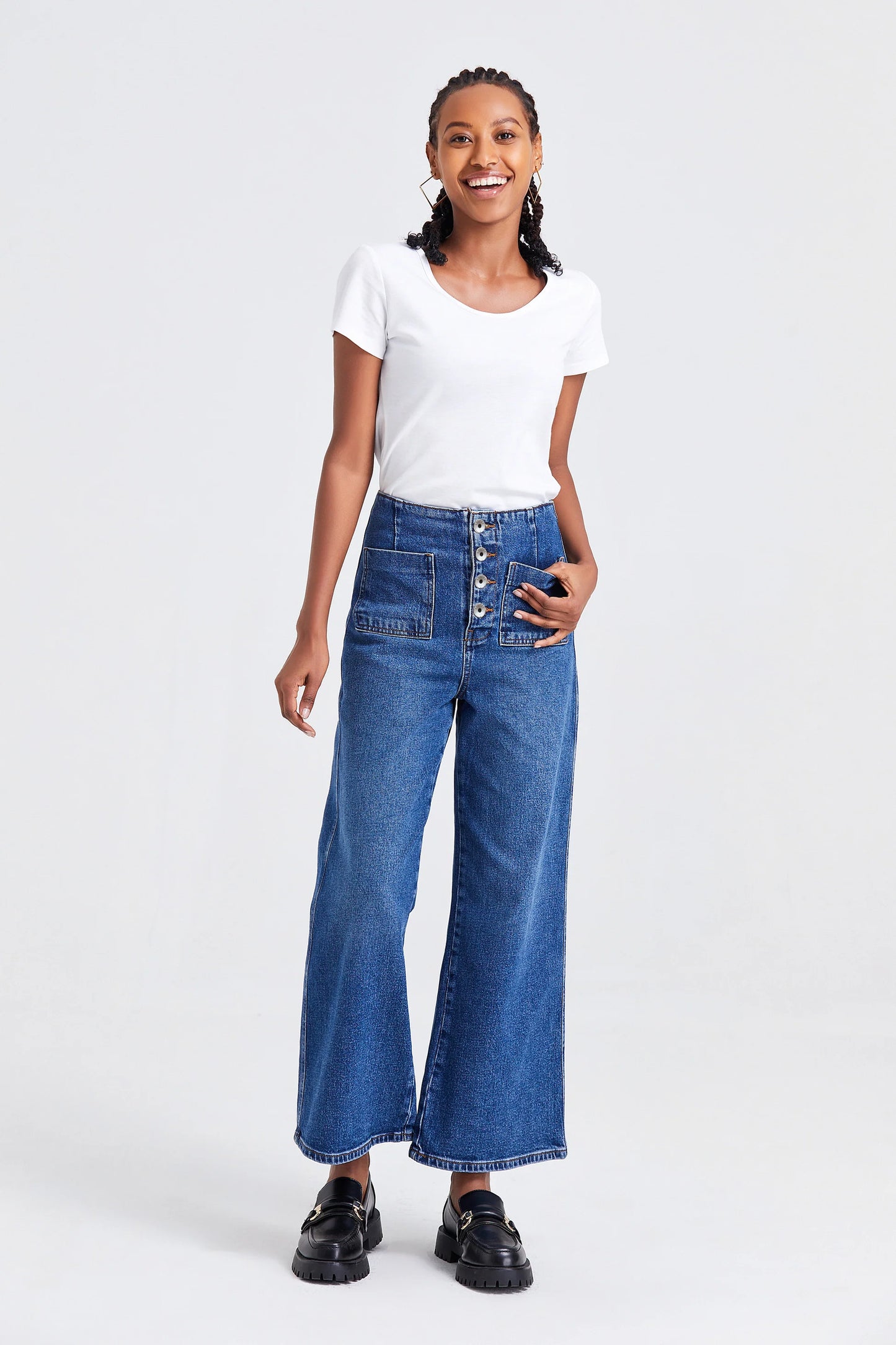 High Rise Wide Leg Jeans