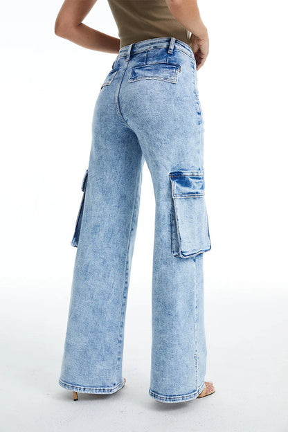 High Rise Wide Leg Flare Jeans