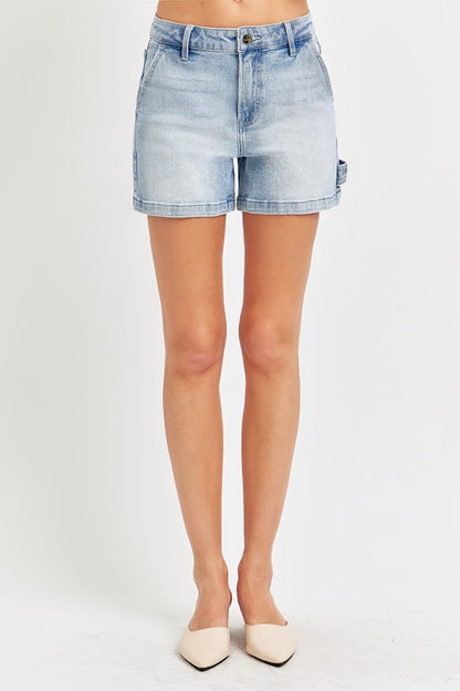 Full Size High Rise Denim Shorts