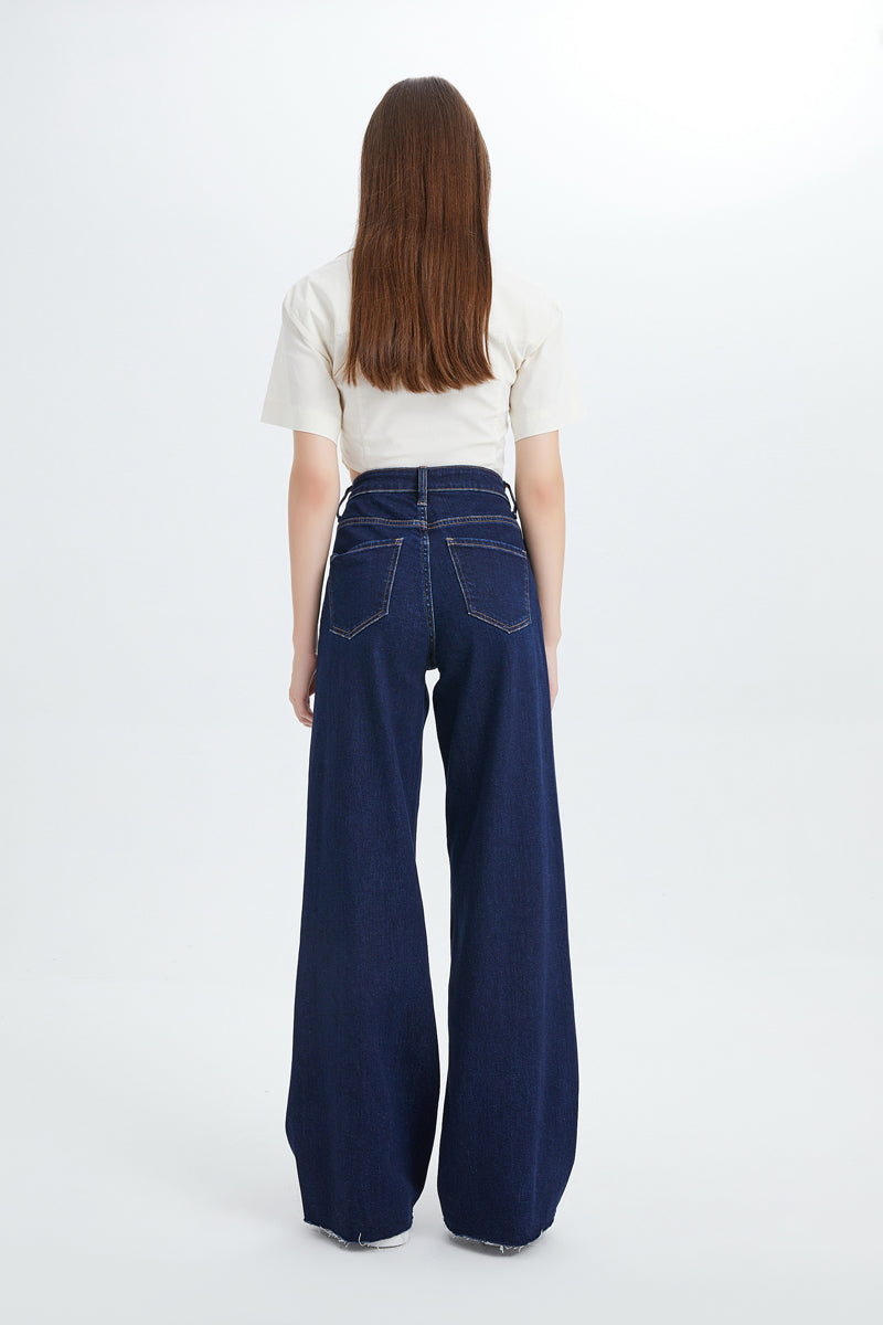 Women's High Rise Wide Leg Jeans