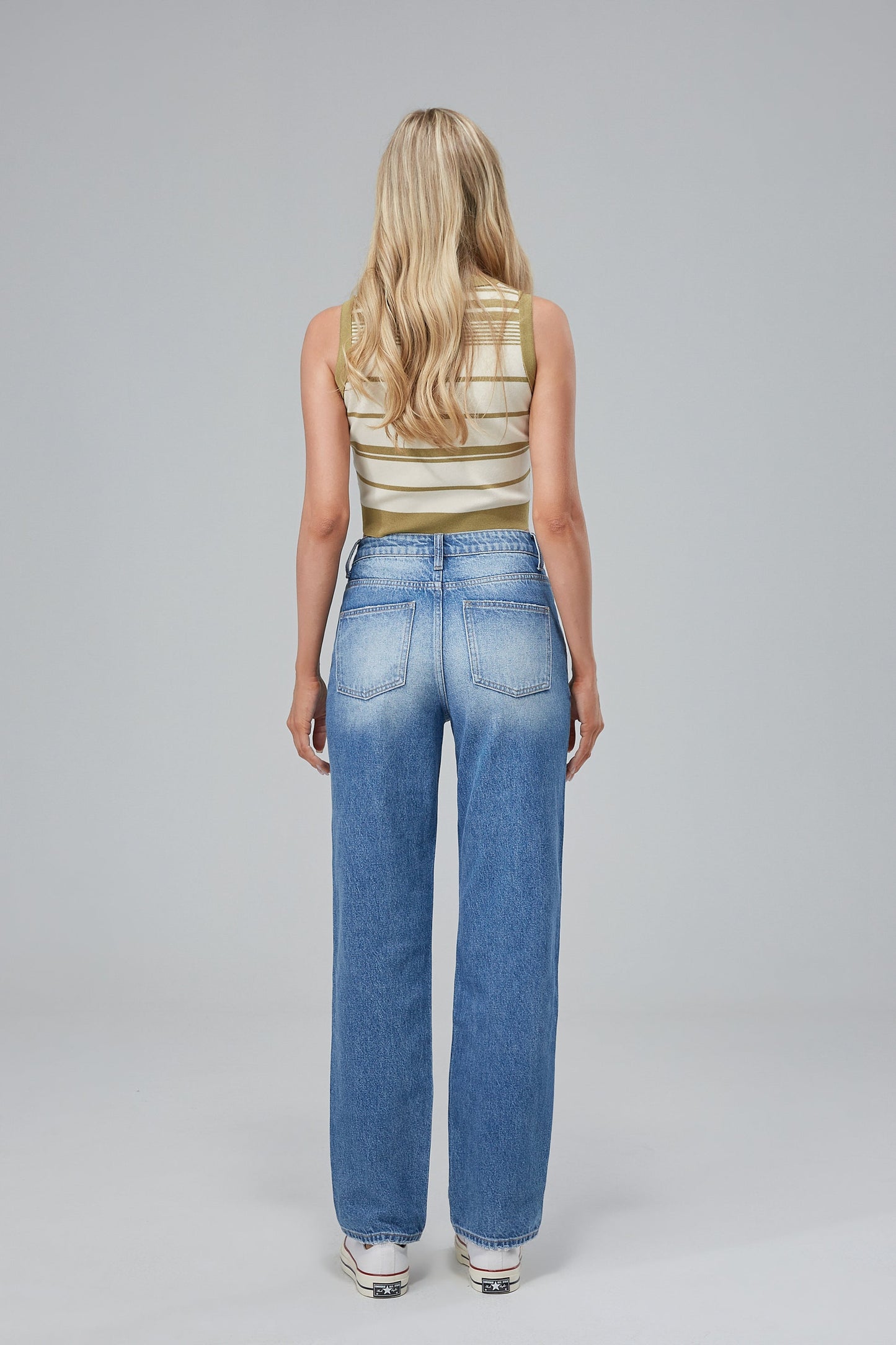 High Rise Relaxed Straight Leg Jeans