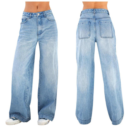 High Waisted Loose Wide Leg Dragged Jeans