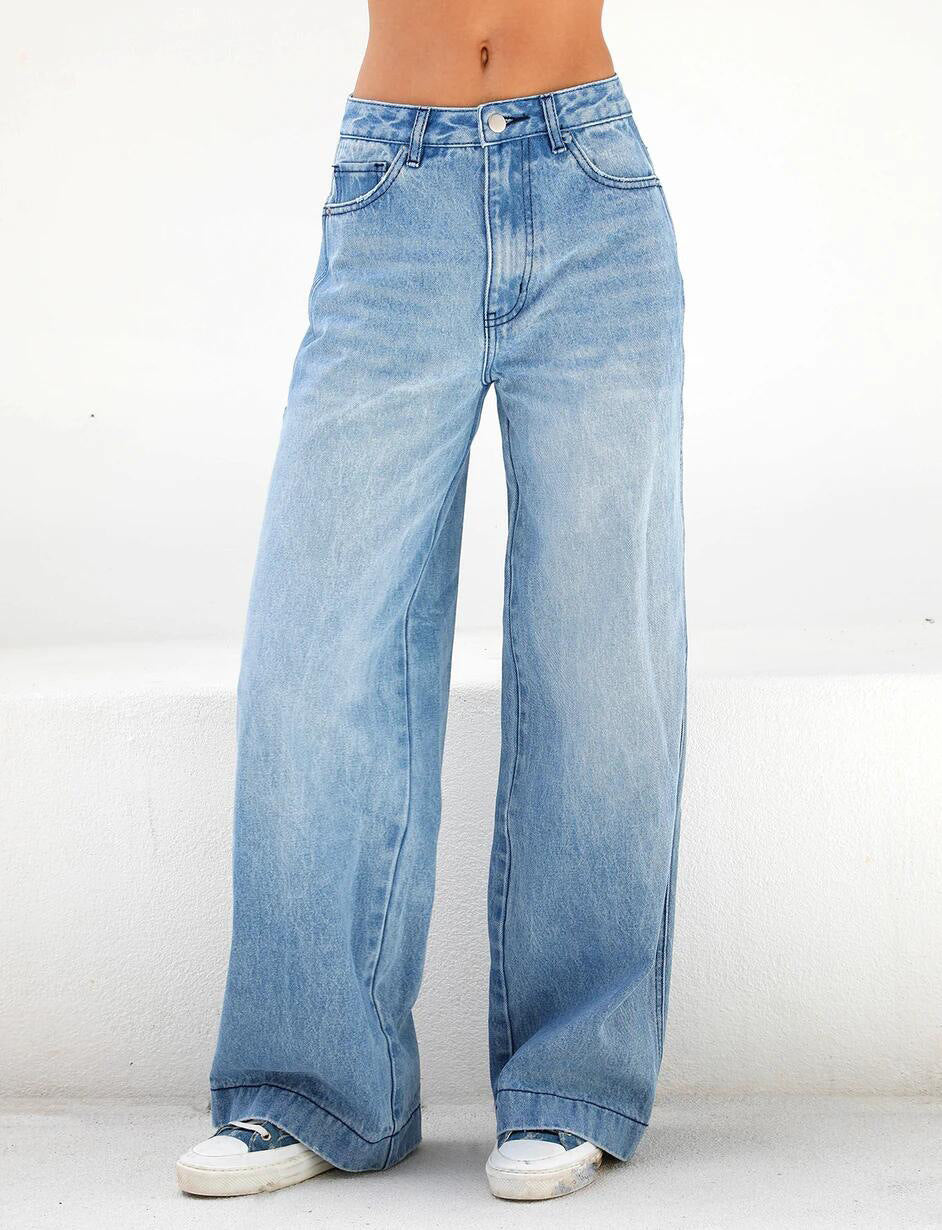 High Waisted Loose Wide Leg Dragged Jeans