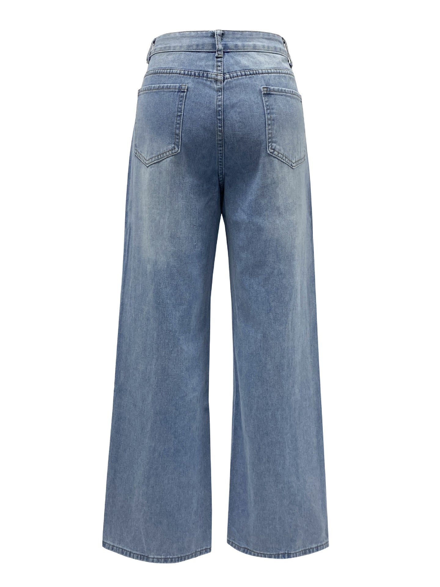 Vintage Long High Waist Straight Loose Wide Leg Jeans