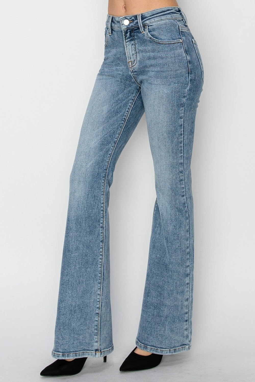 Full Size Mid Rise Bootcut Jeans