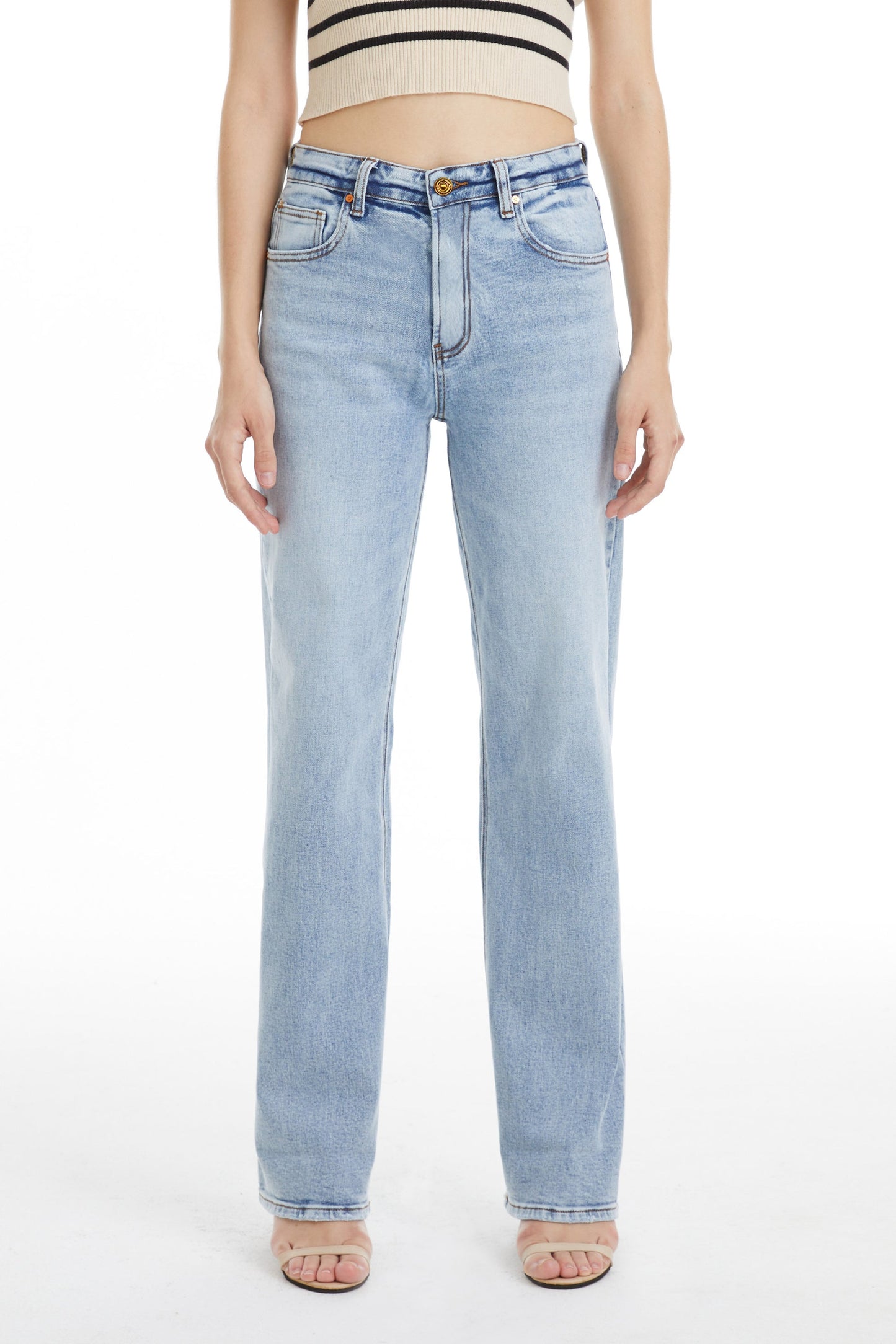 High Rise Relaxed Straight Jeans