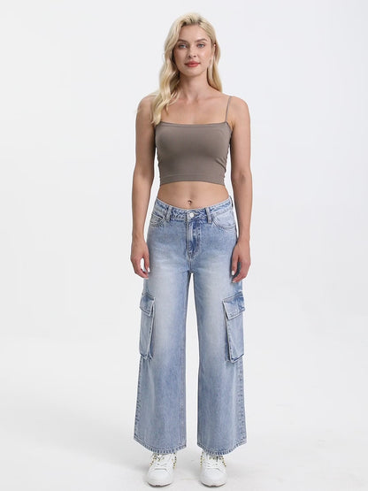 High Rise Wide Leg Flare Jeans