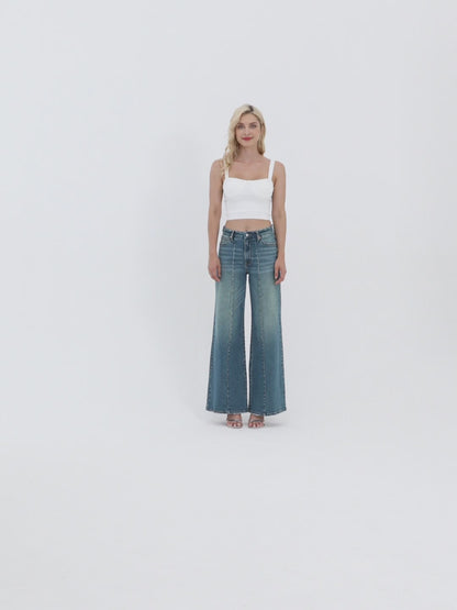 High Rise Wide Leg Jeans